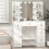 New Vanity Makeup Desk Dressing Table With Lights Mirror Drawers Stool 6
