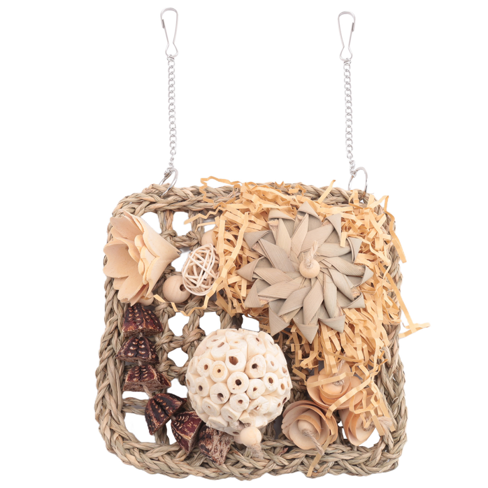 Saudism Bird Toys, Parakeet Toys Foraging Grass Mat Climbing Wall For Parakeet,Parrot,Cockatiel,Conure,Lovebird