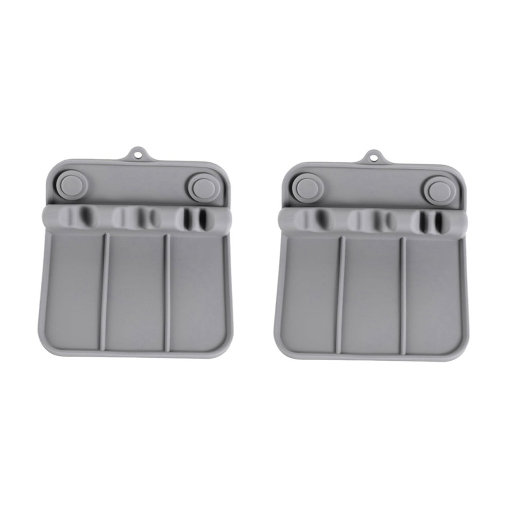 Silicone Tableware Rack, Utensil Rest with Drip Pad, Spoon & Holder, Kitchen Rack 2Pcs-image-OPC-PJSG8Y5-NEW