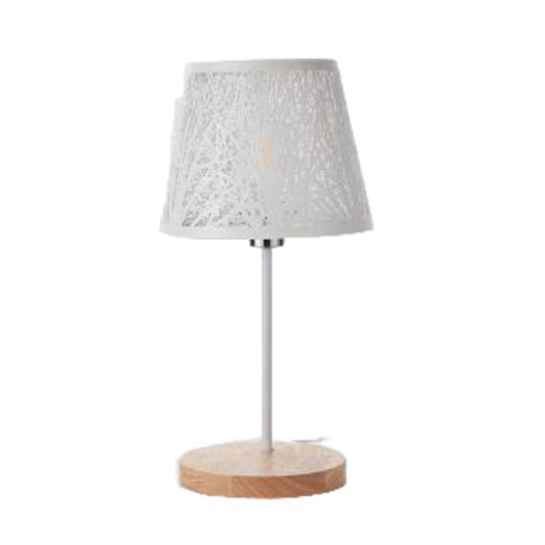 Table Lamp, Metal Lampshade and Base with Tree Pattern,Suitable for Tabletop Pendant Lamp Wall White US PLUG