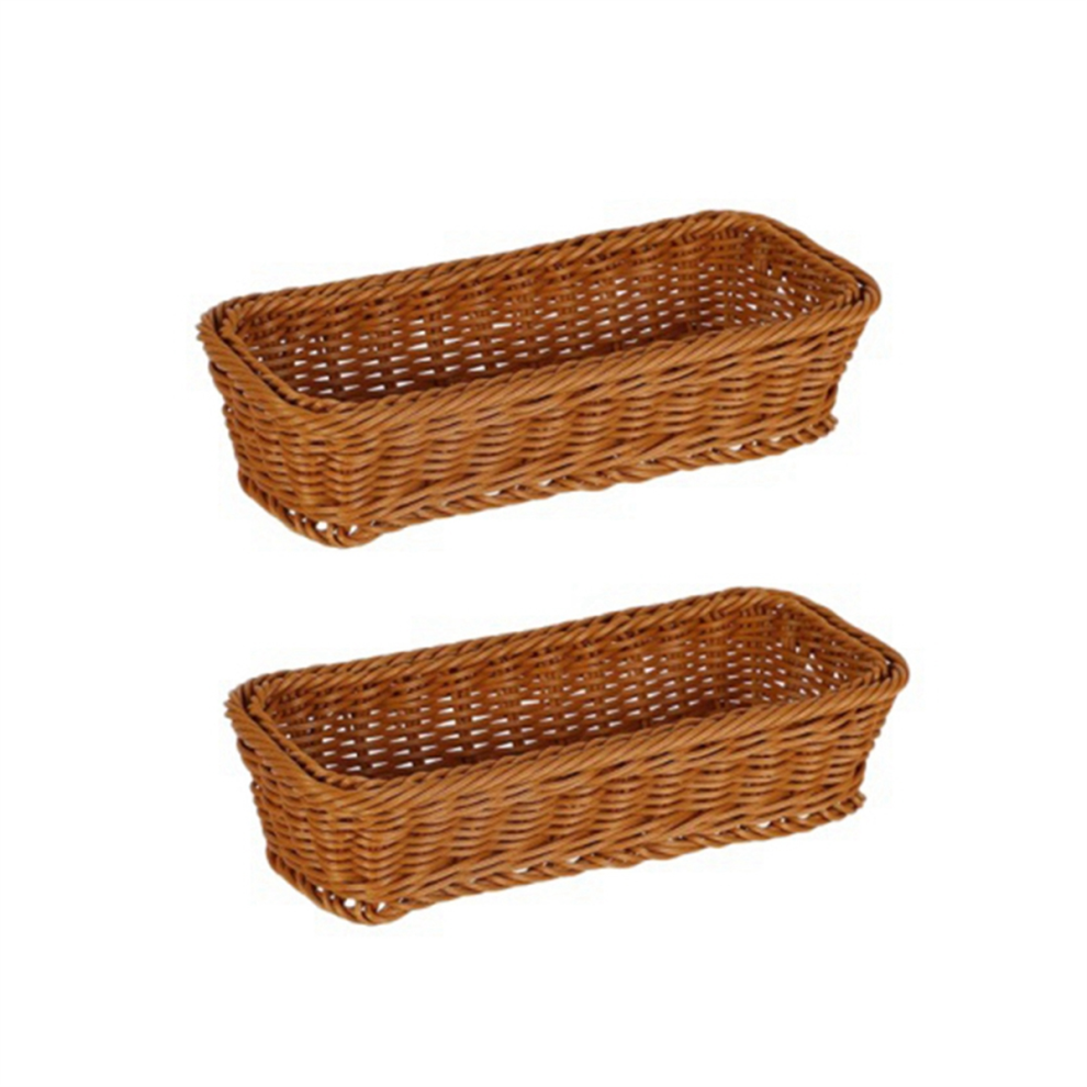 Plastic Rattan Woven Basket Spoon Fork Knife Chopsticks Storage Tableware Organizer Kitchen Cutlery Drain Holder A Saudism