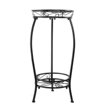 Plant Stand Indoor Outdoor 2 Tier 25inch Tall Metal Potted Holder Flower Pot Heavy Duty Shelf Rustproof Iron