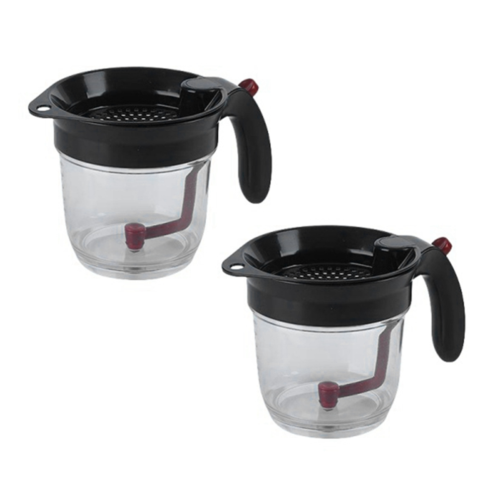 Kitchen Tool Fat Separator With Bottom Release Strainer Soup Residue Oil Filter Separate 4852937866817