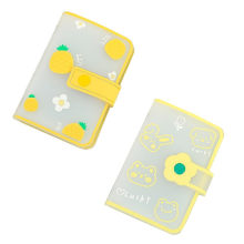 Postcard Storage Folder Album Mini Idol Card Collection Book Protective Sleeve Yellow