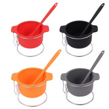 Pinch Bowls for Cooking Prep Silicone & Bowl with Brush Rack BBQ Accessories Reusable Kitchen Condiment