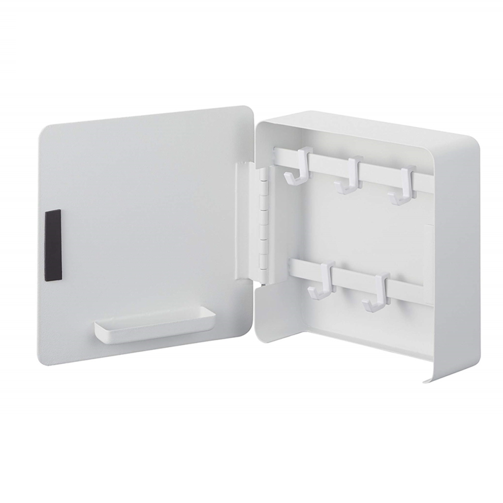 Wall-Hung Porch Key Rack Magnet Cabinet Keychain Holder Organizer White-image-OPC-PJSGCSV-NEW