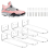 Plastic Floating Shoe Display Rack, Sports Wall-Mounted Storage Rack 3
