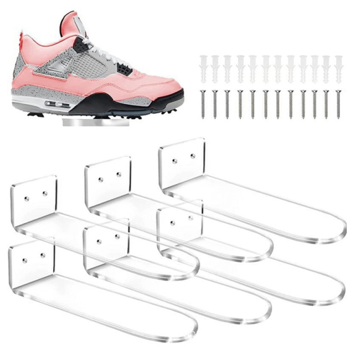 Plastic Floating Shoe Display Rack, Sports Wall-Mounted Storage Rack 2