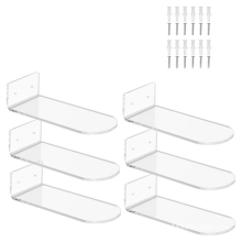 Plastic Floating Shoe Display Rack, Sports Wall-Mounted Storage Rack