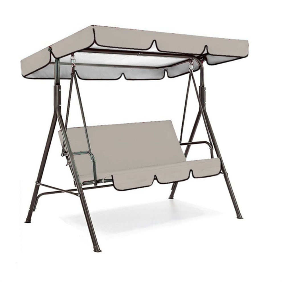 Sunshade For Swing Pew 2/3 Seater Garden Chair Cover Polyester Taffeta Waterproof Canopy Tools D 4852937890997