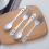 Cake Coffee Spoon, Teaspoon Dessert Stirring Children'S Milk Fork Spoon 3