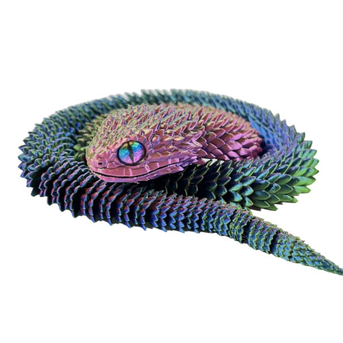 3D Viper Multi-Joint Movable Snake Flexible Articulated Figure Model Gift D