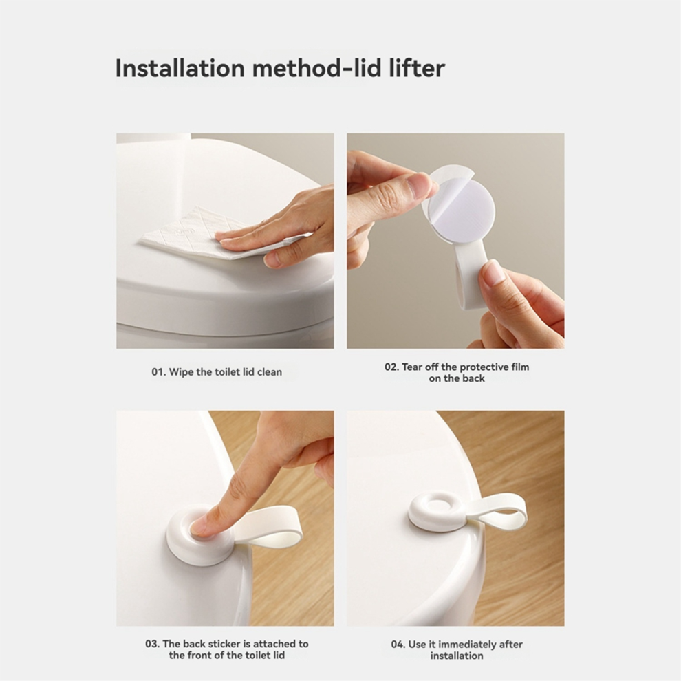 Saudism Toilet Lid Lifter,4 Pcs Seat Lifter Handle Cover Lifter, Avoid Touching For Home,Office