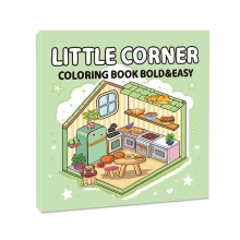 Little Corner Cute Comfy Coloring Book for Adults and Teens Featuring Adorable Creatures in Cozy Hygge Moments