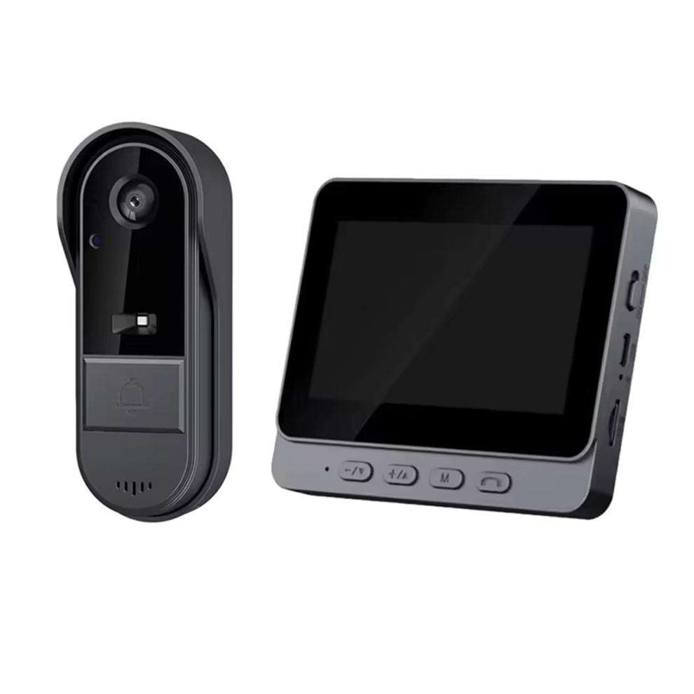 Intercom Doorbell Night Hd-Vision 4.3Inch Ips Screen Waterproof Camera Smart Home Security Video By Bell 4851821592238