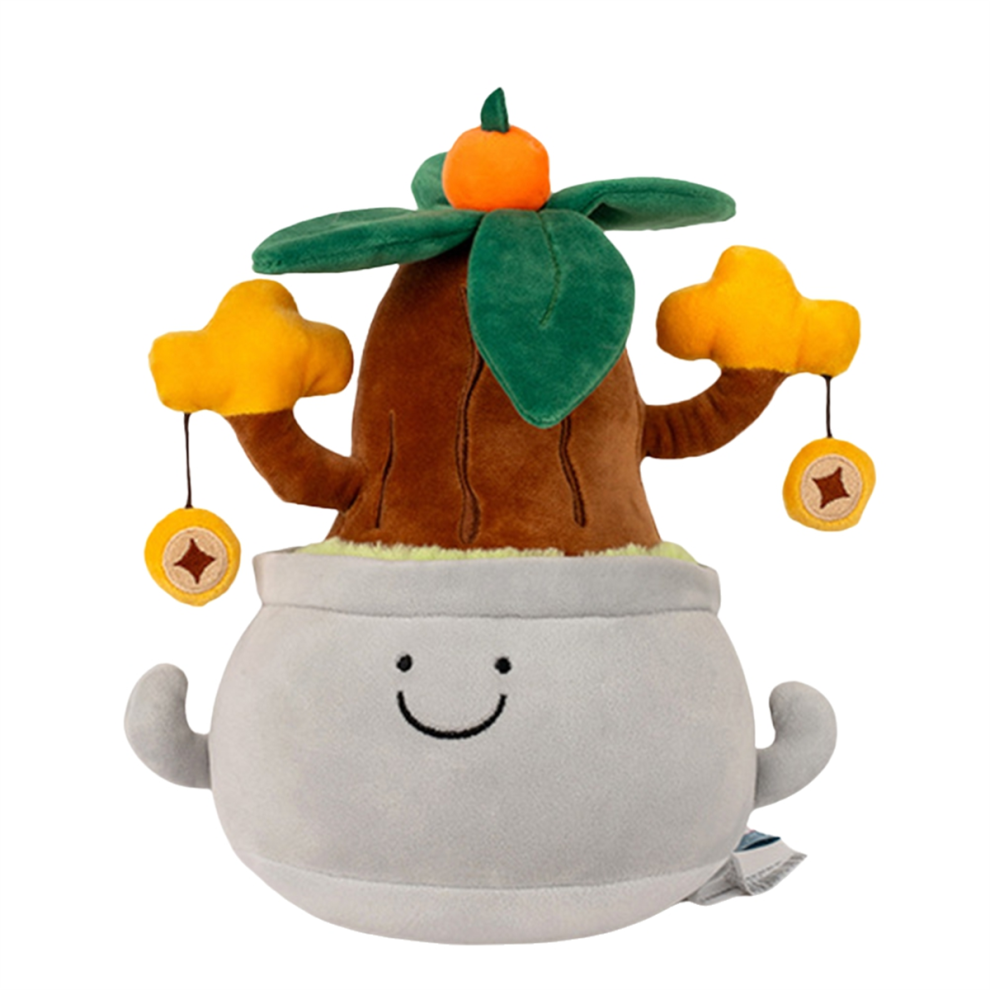 Saudism Simulation Potted Plants Plush Stuffed Toy Doll Flower Pillow Soft Bedside Decoration C