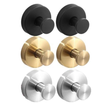 Suction Cup Hook Stainless Steel Drill-Free Shower Window Bathroom Waterproof Removable Towel Wall