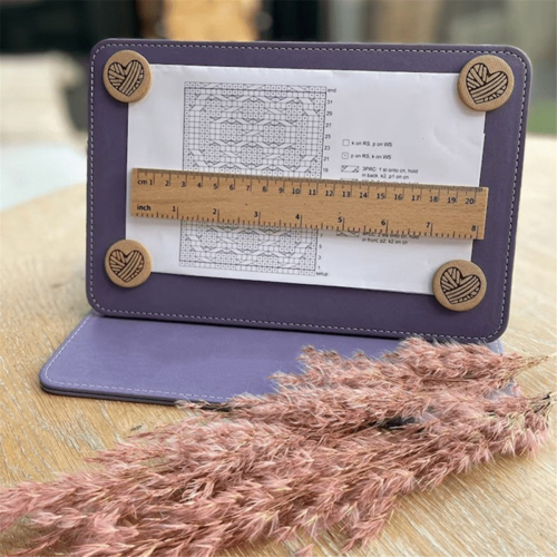Crochet Chart Holder Pattern Keeper Easy to Use Foldable Portable Magnetic Knitting Keeper,Pink 2