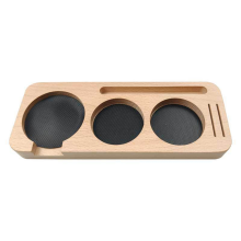 51 mm Wooden Coffee Tamper Station Stand Portafilter Holder Presser Espresso Distribution Lever Holder,A