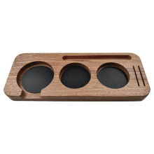 51 mm Wooden Coffee Tamper Station Stand Portafilter Holder Presser Espresso Distribution Lever Holder,C