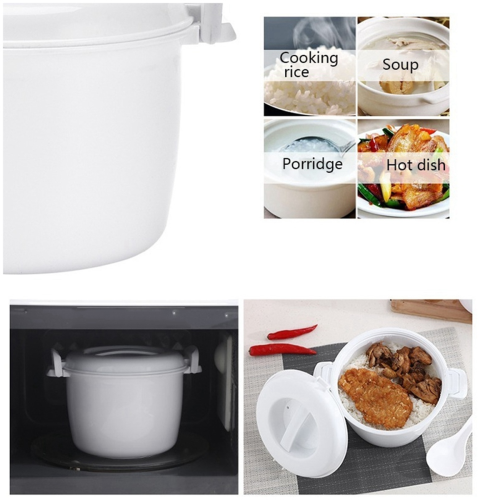 Microwave Rice Cooker Multifunctional Small Lunch Box Insulation Bento 2