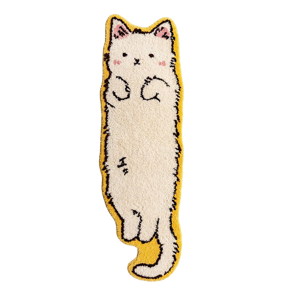 Saudism Cute Cat Shaped Plush Bedroom Carpet Living Room Sofa Blanket Children's Non-Slip Bedside B