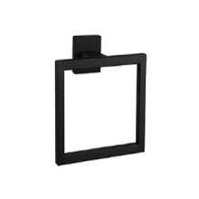 Stainless Steel Square Towel Ring Bathroom Rack Hook Hardware Storage Accessories 16x13mm Black