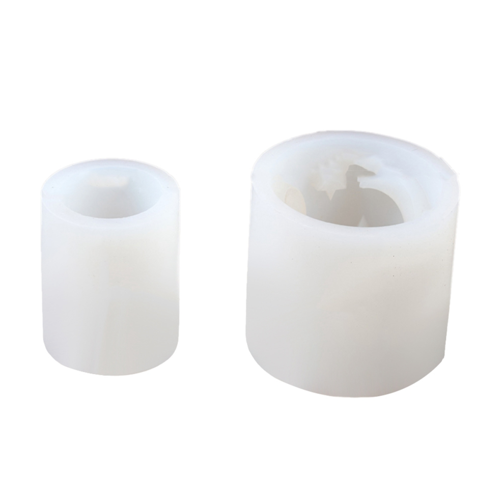 Saudism Round Silicone Mold Diy Star Moon Tealight Candle Holder Craft Gift Making Plaster Resin Casting Molds