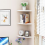 Corner Shelf Bookshelf Wall Punch-Free Fan-Shaped Triangle A 4