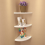 Corner Shelf Bookshelf Wall Punch-Free Fan-Shaped Triangle A 5