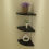 Corner Shelf Bookshelf Wall Punch-Free Fan-Shaped Triangle A 6
