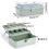3-Layer Plastic Dividing Storage Box Craft Organizer and with Adjustable Spacers Portable Handled 4