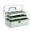 3-Layer Plastic Dividing Storage Box Craft Organizer and with Adjustable Spacers Portable Handled 2