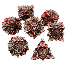 7pcs Metal Polyhedral Dice Set for RPGs, Dungeons & , Role Playing Game Set,DND Multi-Sided