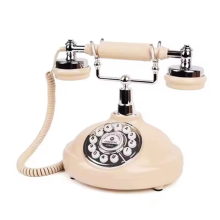 Audio Guest Book Wedding Phone Guestbook Vintage Style Message Voicemail for Partys Birthdays Beige