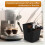 Espresso Knock Box Square High Side Wall Splash Prevention Design Shock Absorbing Non Slip 6