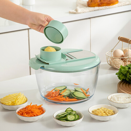 High Temperature Vegetable Dehydrator Multi-Function Grater Fruit and Drain Basket Kitchen Sink Light Green 2