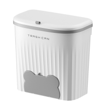 Kitchen Wastebasket Wall Mounted Trash Can with Lid Hanging Bin Garbage for Cabinet Sink Compost 8.5L