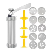 Cookie Biscuit Maker with 10 Decorative Stencil Discs Cake Mold Pastry-Syringe Muffin Dessert Easy Use