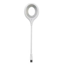 USB Reading Light Voice Control Lamp Activated Small Table for Home Learning and Office White