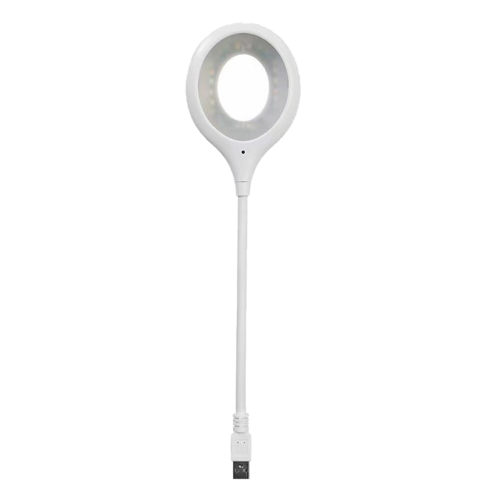 USB Reading Light Voice Control Lamp Activated Small Table for Home Learning and Office White 1