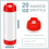 4Pcs Squeeze Bottles Refillable 20 Oz,Inverted Plastic Tip Large Valve Dispenser Condiment Bottle 5