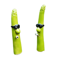 Resin Garden Stakes with Bamboo Decor Serviceable Plant Markers for Outdoor Indoor Gardening 2pcs A