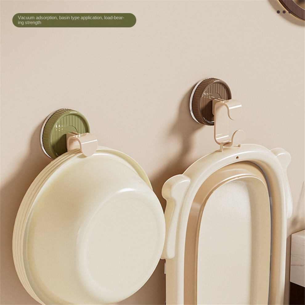 Saudism White Basin Storage Rack Bathroom Wash Punch-Free Hanging Bath Tub Bathtub Artifact