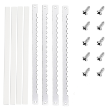 4 Pcs Bread Bow Knife Blades Stainless Steel Replacement Blade Serrated with Screws for Wooden Baking