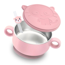 Stainless Steel Toddler Bowls Children'S Tableware with Lids for Baby Dishes Divided Plates