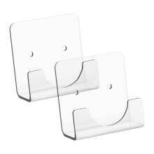 2 Piece Acrylic Bath Shower Curtain Pole Holder for the Wall Rod Retainer Square Mount Holder,B