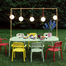 Over the Table Rod Stand with Clamps 46 Inch-100 Inch Length 29 Inch-55 Height Balloon Arch Gold