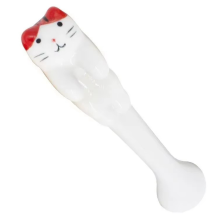 Cute Animal Spoon Hanging Coffee Dessert Ceramic Cartoon Cat Kitchen Tools C