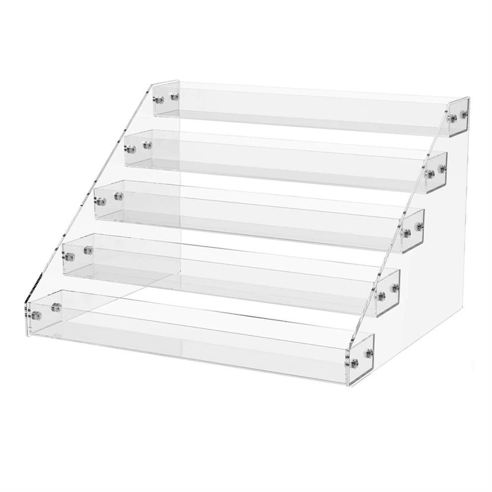 Saudism 5 Layers Clear Display Stand Nail Polish Cosmetic Showcase Eyeshadow Makeup Holder Lipstick Perfume Shelf